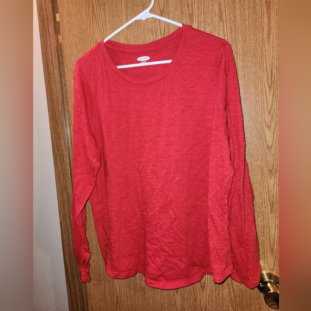 💓3/$15 Old Navy Red Everywear XL Long Sleeve Top